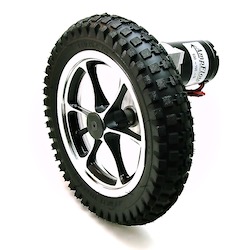 AmpFlow WheelMotor with 12.5-inch pneumatic wheel and gearmotor assembly